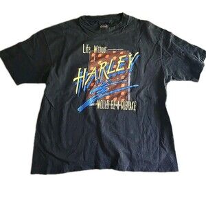 90s 1990 Life Without Harley T Shirt Eagle Bridgewater England Mens XL Single St